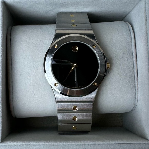 Movado Museum SE Sport 34mm Black Dial Quartz Watch 86-A2-877.2 - Picture 1 of 15